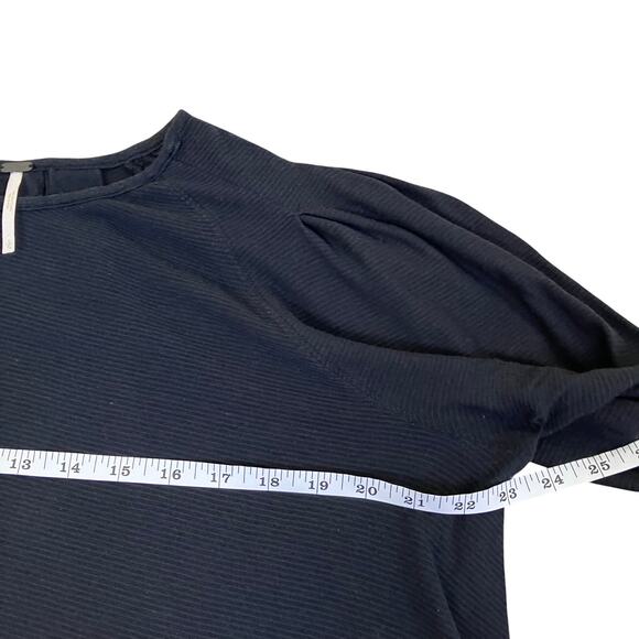 Free People Sz L Billie Ribbed Pleated Top with Blouson Sleeves - Picture 14 of 16